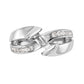 14k White Gold Simulated Diamond By Pass Engagement Ring