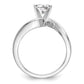 14kw Peg Set Simulated Diamond Engagement Ring