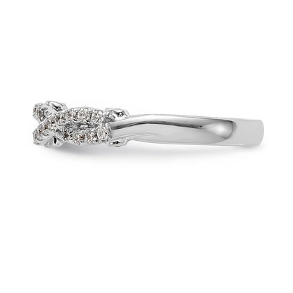 14k White Gold Real Diamond Wedding Band