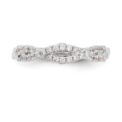 14k White Gold Real Diamond Wedding Band