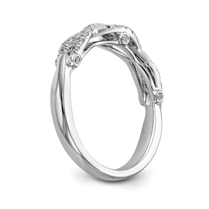 14k White Gold Real Diamond Wedding Band