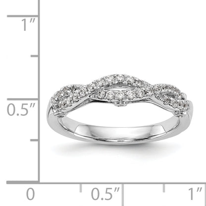14k White Gold Real Diamond Wedding Band