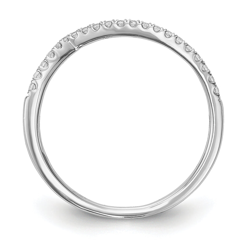 14kw Diamond Contoured Wedding Band