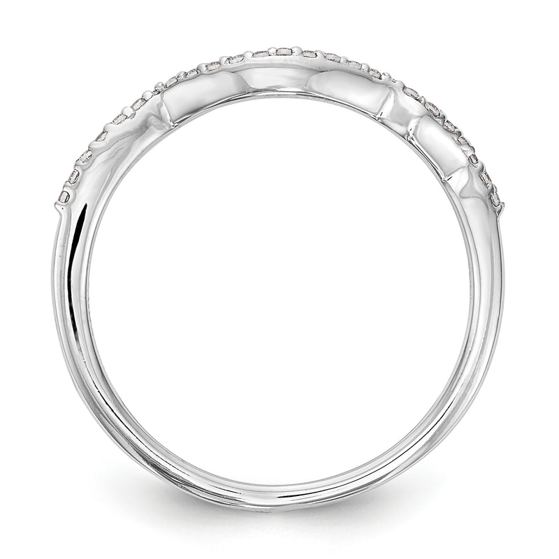 14kw Diamond Contoured Wedding Band