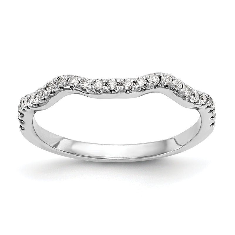 14kw Diamond Contoured Wedding Band