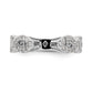 14k White Gold Peg Set Simulated Diamond Infinity Engagement Ring