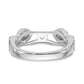 14k White Gold Peg Set Simulated Diamond Infinity Engagement Ring