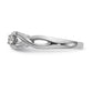 14k White Gold Peg Set Simulated Diamond Infinity Engagement Ring