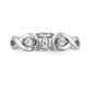 14k White Gold Peg Set Simulated Diamond Infinity Engagement Ring