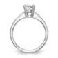 14K White Gold Simulated Diamond Engagement Ring