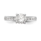 14K White Gold Simulated Diamond Engagement Ring