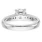 14K White Gold Simulated Diamond Engagement Ring