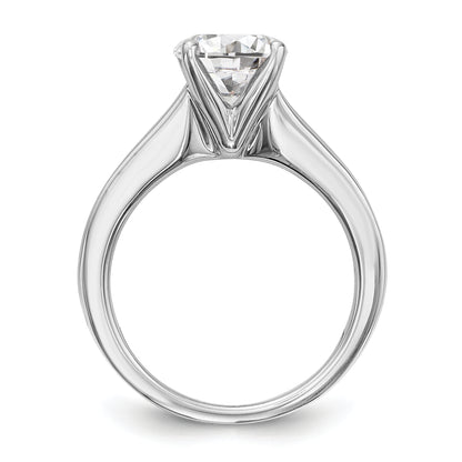 14K White Gold Simulated Diamond Engagement Ring