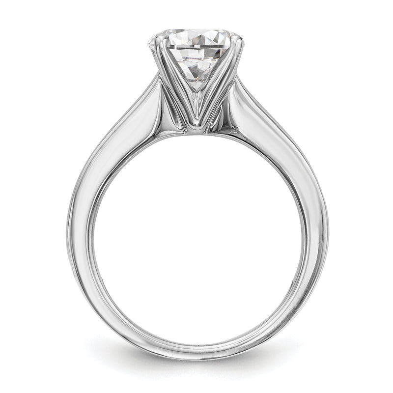 14K White Gold Simulated Diamond Engagement Ring
