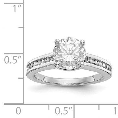 14K White Gold Simulated Diamond Engagement Ring