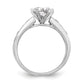14kw Peg Set Simulated Diamond Engagement Ring
