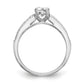 14K White Gold Simulated Diamond Engagement Ring