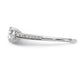 14K White Gold Simulated Diamond Engagement Ring