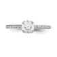 14K White Gold Simulated Diamond Engagement Ring