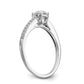 14K White Gold Simulated Diamond Engagement Ring