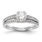 14K White Gold Simulated Diamond Engagement Ring