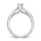 14K White Gold Simulated Diamond Engagement Ring