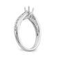 14K White Gold Simulated Diamond Engagement Ring