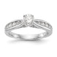 14K White Gold Simulated Diamond Engagement Ring