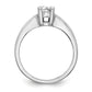 14K White Gold Simulated Diamond Engagement Ring