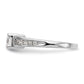 14K White Gold Simulated Diamond Engagement Ring