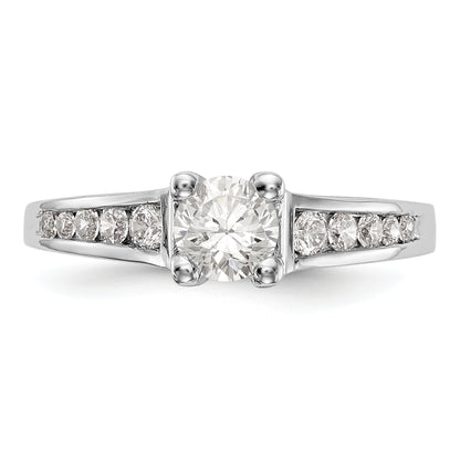 14K White Gold Simulated Diamond Engagement Ring