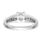 14K White Gold Simulated Diamond Engagement Ring