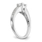 14K White Gold Simulated Diamond Engagement Ring