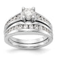 14K White Gold Simulated Diamond Engagement Ring