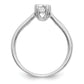 14K White Gold Simulated Diamond Engagement Ring