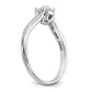 14K White Gold Simulated Diamond Engagement Ring