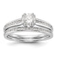 14K White Gold Simulated Diamond Engagement Ring