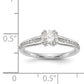 14K White Gold Simulated Diamond Engagement Ring