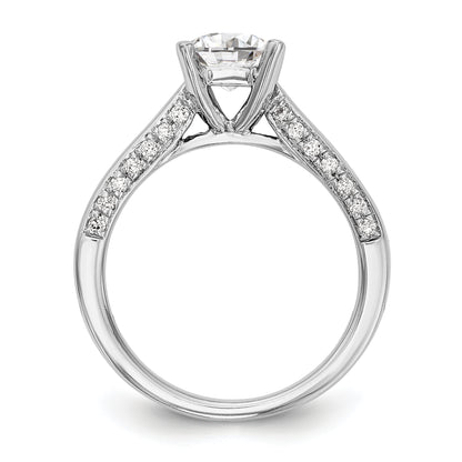 14K White Gold Simulated Diamond Engagement Ring