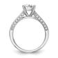 14K White Gold Simulated Diamond Engagement Ring