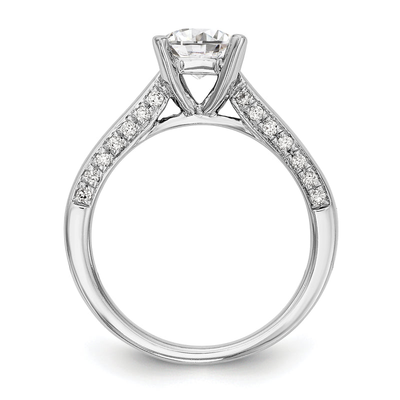 14K White Gold Simulated Diamond Engagement Ring