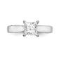 14K White Gold Simulated Diamond Engagement Ring
