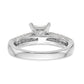 14K White Gold Simulated Diamond Engagement Ring