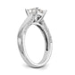 14K White Gold Simulated Diamond Engagement Ring