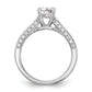 14K White Gold Simulated Diamond Engagement Ring