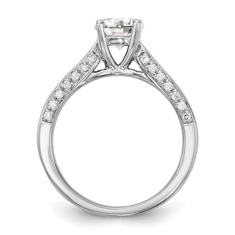 14K White Gold Simulated Diamond Engagement Ring