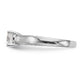 14K White Gold Simulated Diamond Engagement Ring
