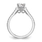 14K White Gold Simulated Diamond Engagement Ring