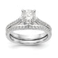 14K White Gold Simulated Diamond Engagement Ring