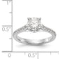 14K White Gold Simulated Diamond Engagement Ring